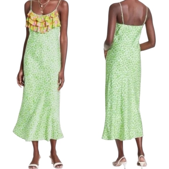 RIXO x Target green cheetah animal print maxi dress - Picture 5 of 9